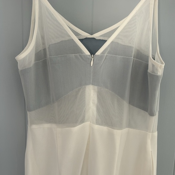 Amylynn white Caroline pocket front mesh midi dress size s - Picture 5 of 6